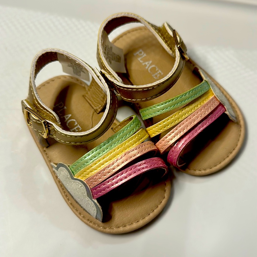 Never worn children’s place rainbow sandals